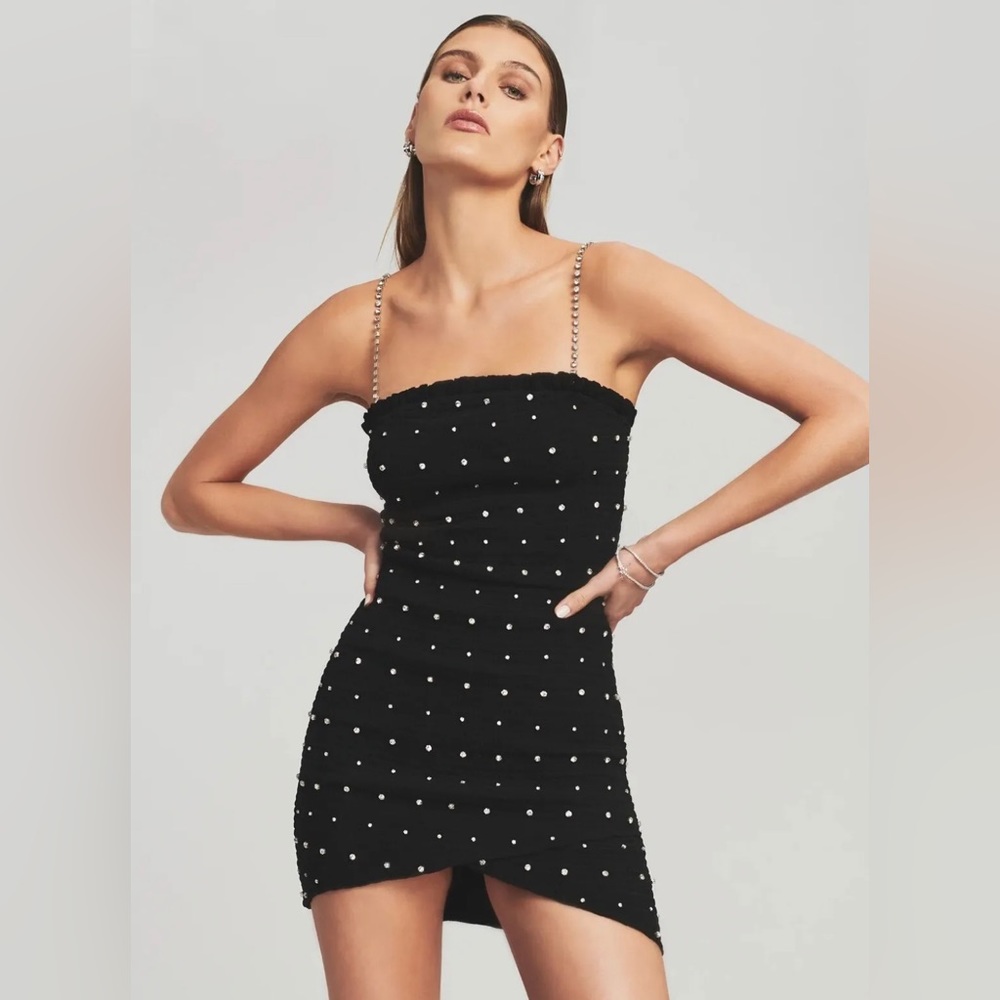 Retrofete Adara Black Sequin Dress